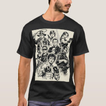 "T-Shirt avec les contours des héros de films embl