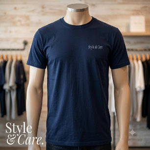 T-shirt T Shirt Bleu Marine Marque Personnalisée Moderne