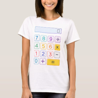 T-shirt T Shirt Calculatrice de Maths Mignonne pour les En