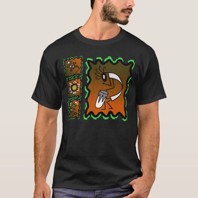 T-shirt T-Shirt, conception sud-ouest de Kokopelli (Devant)