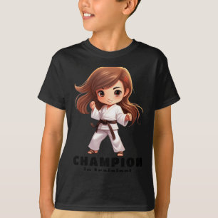 T-shirt T Shirt d'arts martiaux de karaté pour filles 