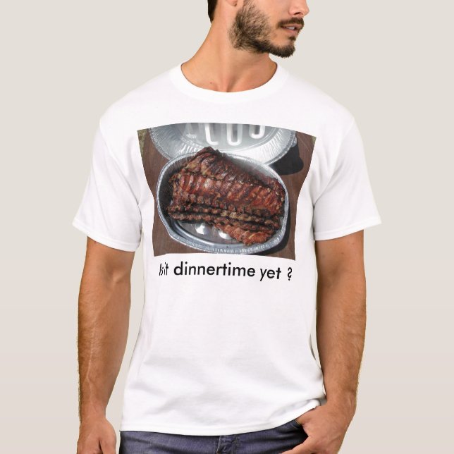 T-shirt T-shirt, des "NERVURES, est-ce heure de dîner (Devant)