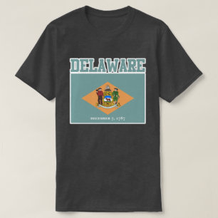 T-shirt T-Shirt, drapeau de l'État du Delaware