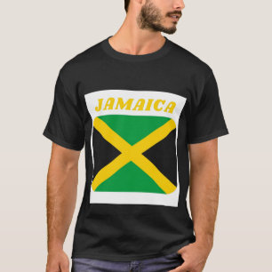 T-shirt T-Shirt, Drapeau Jamaïcain à manches courtes noi
