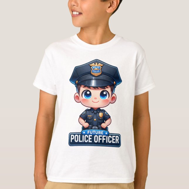 T-shirt T-Shirt, futur officier de police - jolie caricatu (Devant)