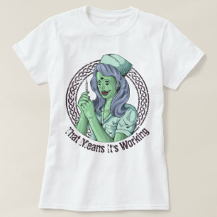 T-shirt T-Shirt, infirmière zombie
