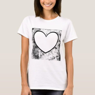 T-shirt T-shirt, insertion de photo de forme de coeur