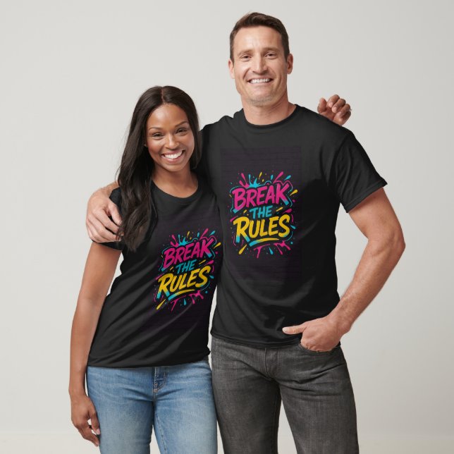 T-shirt t shirt intitulé break the rules, for every one (Unisexe)