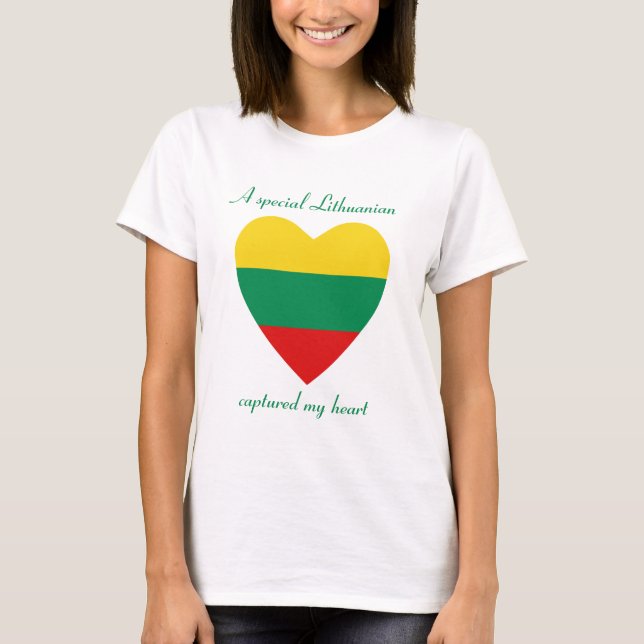T-shirt T-Shirt, le drapeau lituanien (Devant)