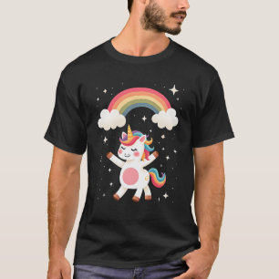 T-shirt T Shirt Licorne Dabant - Danse Drôle de Dab Arc-en