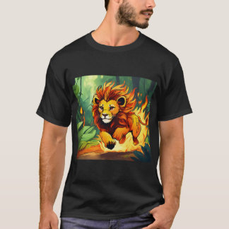T-shirt "T-Shirt Lion Feu - Libérez Votre Force Intérieure