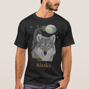 T-shirt T-Shirt, loup d'Alaska