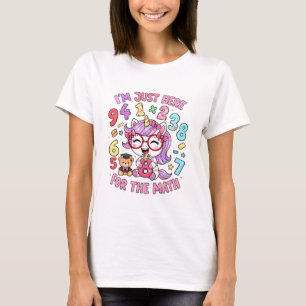 T-shirt T Shirt Maths Drôle Je Suis Içi Juste pour les Mat