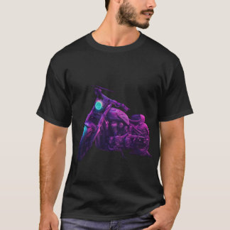 T-shirt T-shirt, noir, moto