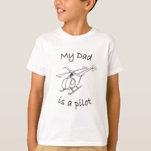 T-shirt T-shirt-Papa de l'hélicoptère de l'enfant