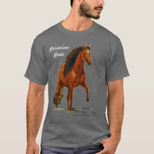 T-shirt T-shirt, Paso péruvien rouge, Madame folle de