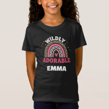 "T-shirt personnalisé pour fille adorablement sauv