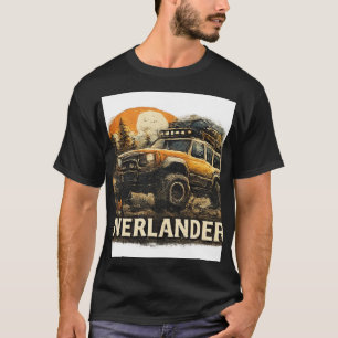 T-shirt T Shirt simple avec image de voiture pour hommes