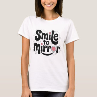 T-shirt "T-Shirt Smile au Miroir | Accents Roses