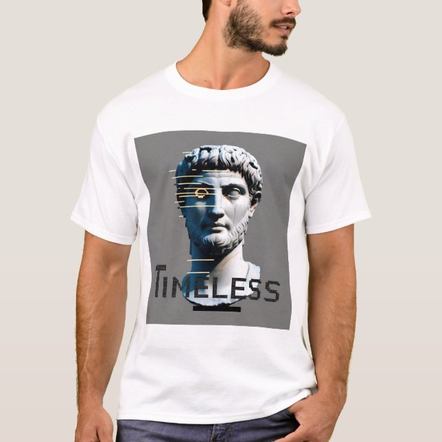 T-shirt T-Shirt, Statue De Glitch Intemporelle - Classic R (Devant)