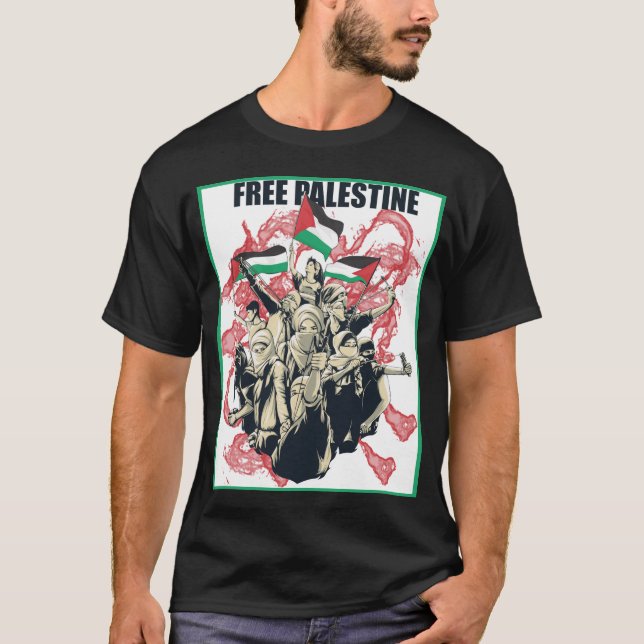 T-shirt T-shirt T-shirt vêtu arabe de Palestine li (Devant)