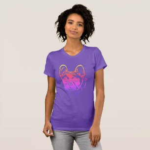 T-shirt T Shirt tête de bouledogue français French Bulldog