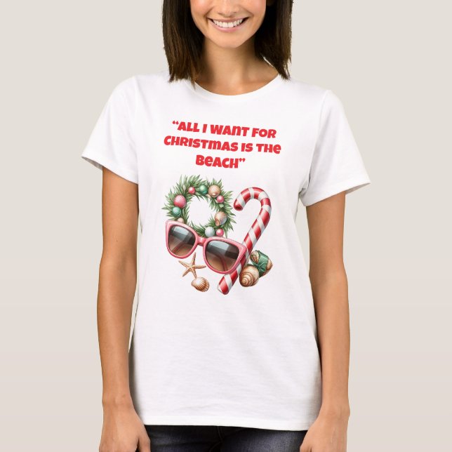 T-shirt T-Shirt-Tropical Christmas Family T Shirt (Devant)