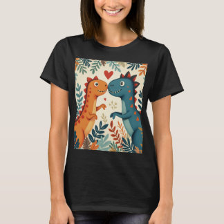 T-shirt T-Shirt, un dinosaure amoureux