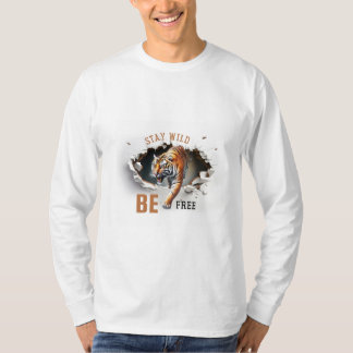 T-shirt T-ShirtRestez Sauvage, Soyez Gratuit