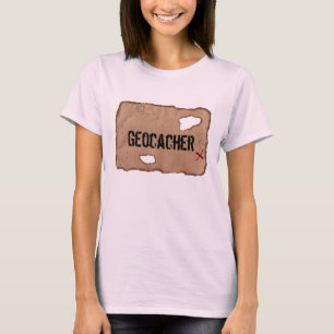 T-shirt T-shirts: Geocacher (Carte des trésors). Rose
