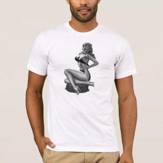 T-shirt T_Shirts noirs et blancs Pin up Filles (2)