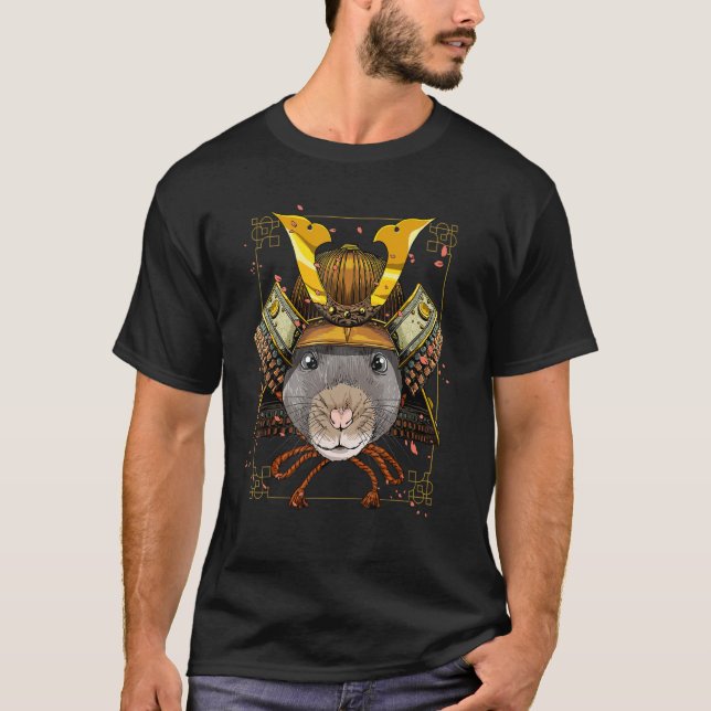 T-shirt T-ShirtSamurai Rat Souris Guerrier japonais Bushid (Devant)