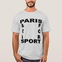 T-shit basique cendre PARIS SPORT