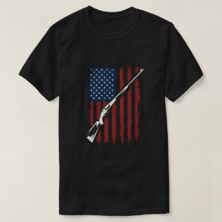 T-shirt TA104-Drapeau américain Drapeau femmes hommes chas