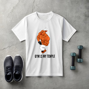 T-shirt Ta salle de sport est mon temple Bull Bo