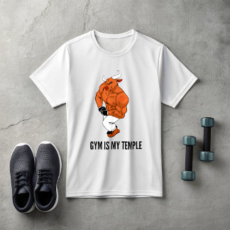 T-shirt Ta salle de sport est mon temple Bull | Bo