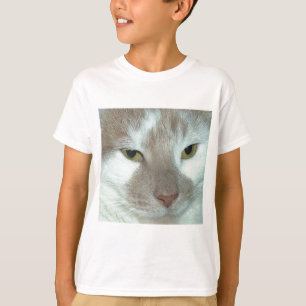 T-shirt Tabby blanc et orange