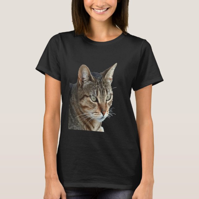 T-shirt Tabby Cat Étonnant Fermer Portrait Vector (Devant)