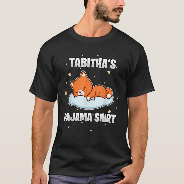 T-shirt Tabitha s Pajama Personalized Sleeping  (Devant)