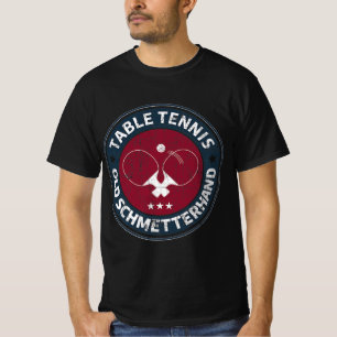 T-shirt Table de ping-pong vieux papillon design pour ping