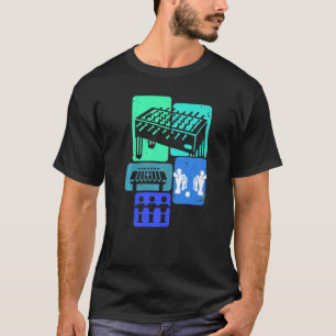 T-shirt Table Football Joueur de football Retro Boys Foosb