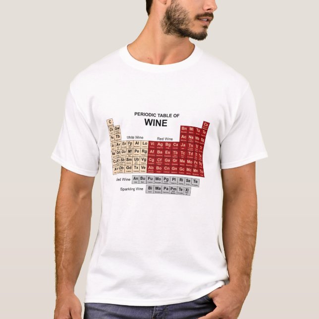 T-shirt Table périodique du vin (Devant)