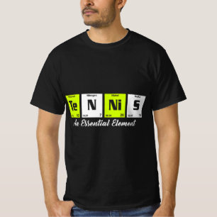 T-shirt Table périodique Fun Tennis Player cadeau pour les