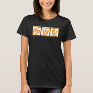 T-shirt Table périodique Power Fitness Elements aime la sc