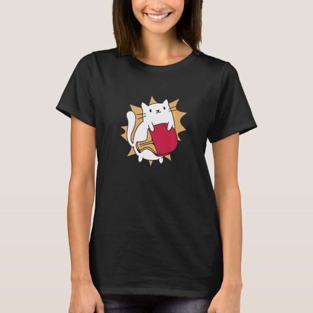 T-shirt Table Tennis Cat Sport Jeux Ping Pong Paddle (Devant)