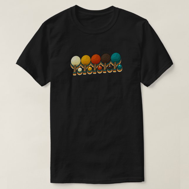 T-shirt Table Tennis Heartbeat Pingpong Player Heart Beat (Design devant)