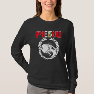 T-shirt Table Tennis Péru fier Support Ping Pong péruvien