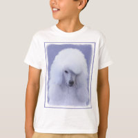 Tableau blanc standard de caniche - Art original d