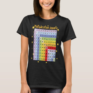 T-shirt Tableau Carré Multiplicatif Graphique mathématique
