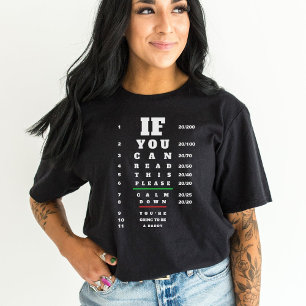 T-shirt Tableau d'acuité visuelle Annonce de grossesse au 